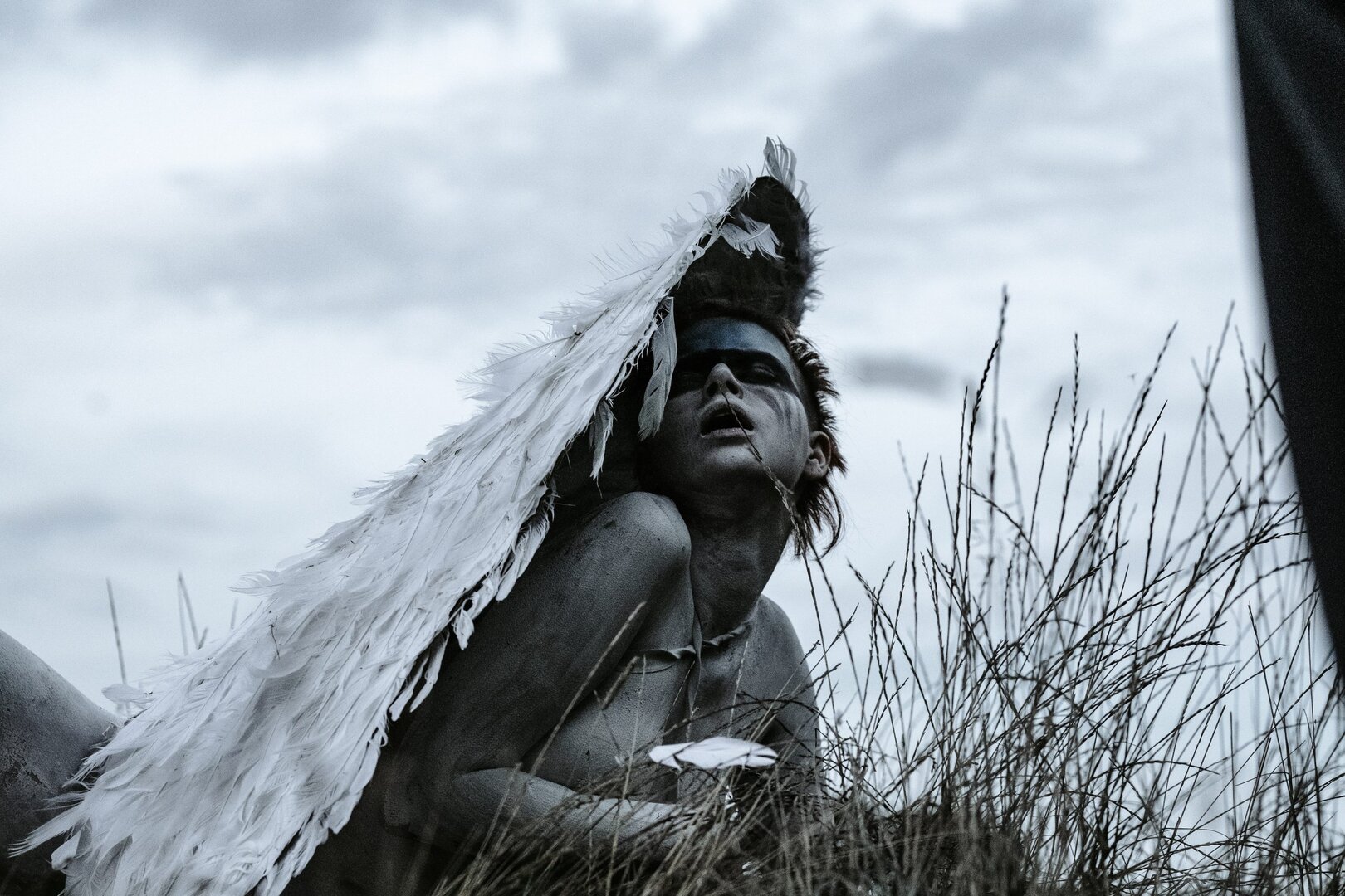 Alternative portrait of a model shot for a Shoreditch fashion campaign