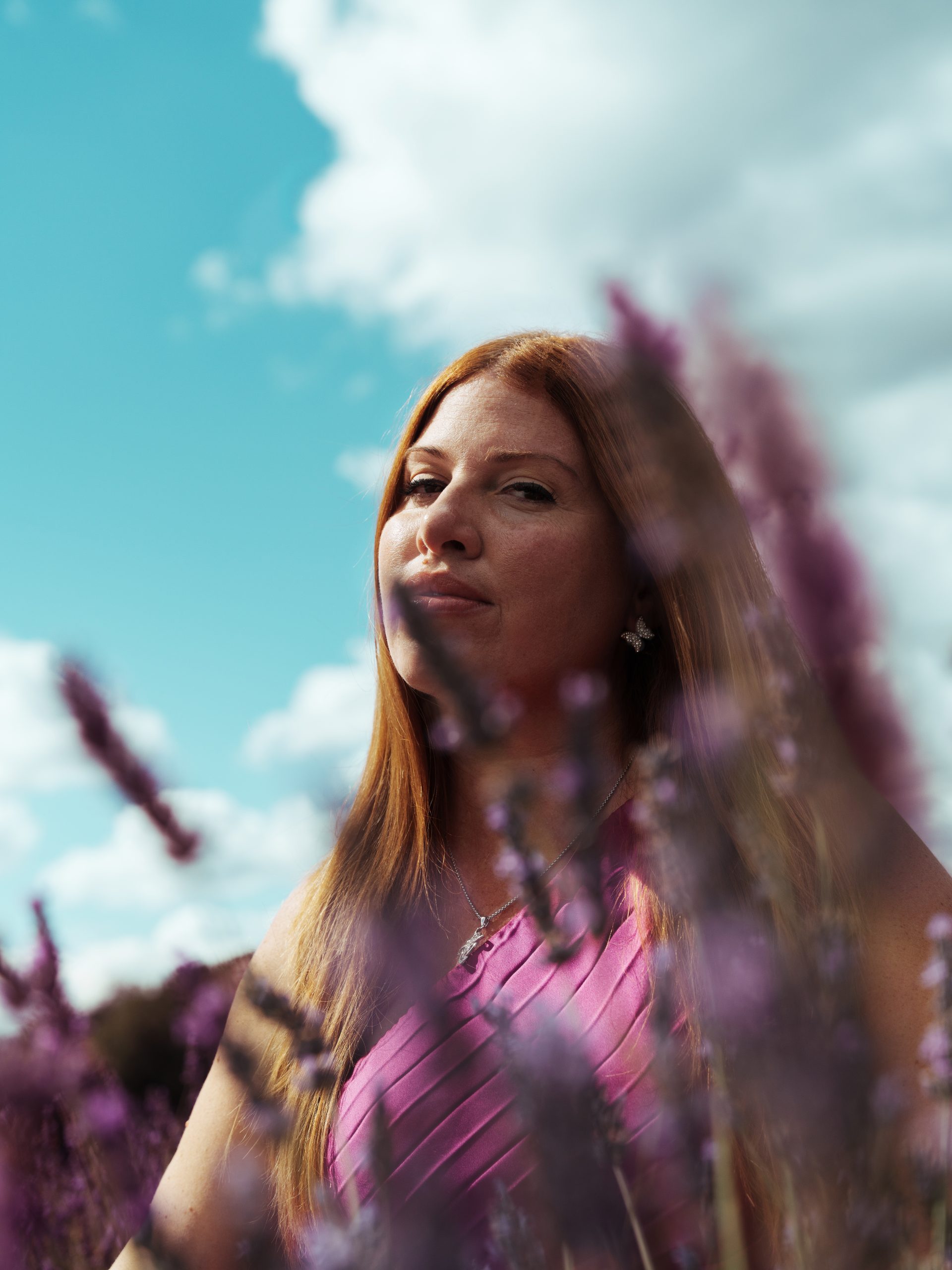 Portrait shot on location in warm evening light