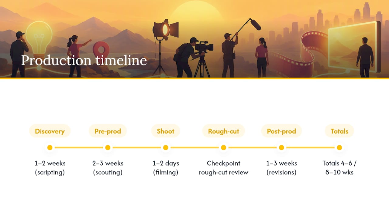Brand story video production timeline