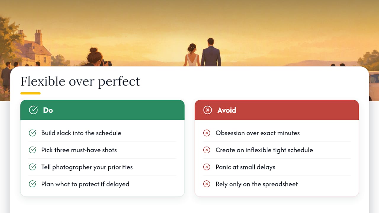 Why the "perfect" timeline matters less than the flexible one — overview diagram